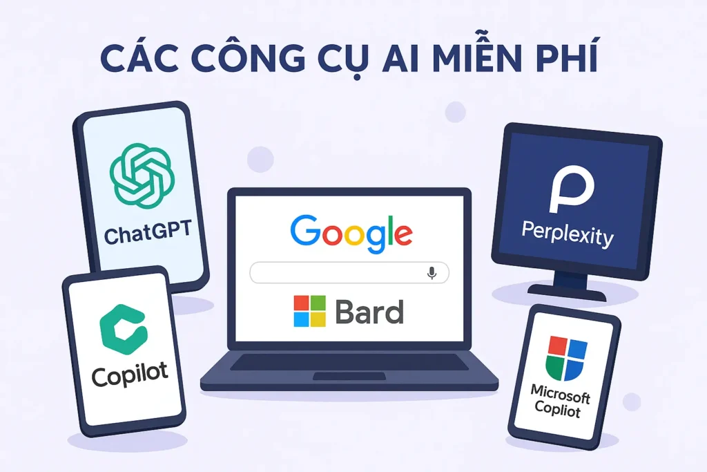 Giao diện ChatGPT trả lời câu hỏi về công cụ AI miễn phí Giao diện ChatGPT trả lời câu hỏi về công cụ AI miễn phí