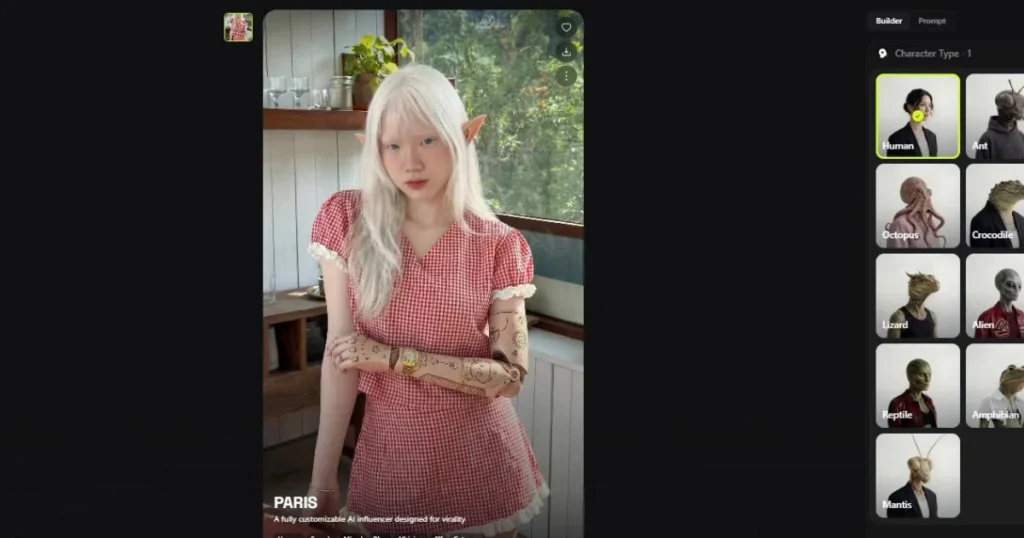 Tạo AI Influencer trong Higgsfield AI Influencer Studio